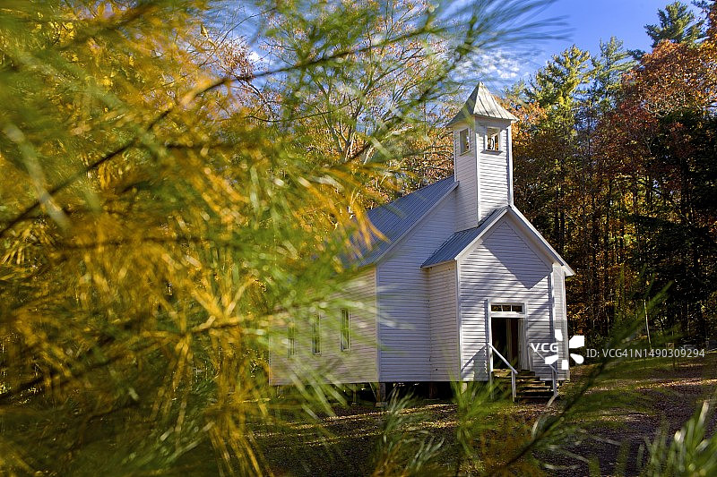 大雾山国家公园凯德斯湾卫理公会教堂图片素材