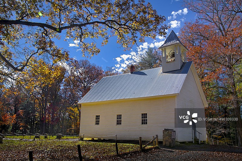 大雾山国家公园凯德斯湾卫理公会教堂图片素材