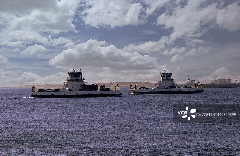 加尔维斯顿-博利瓦尔港德克萨斯州渡轮图片素材