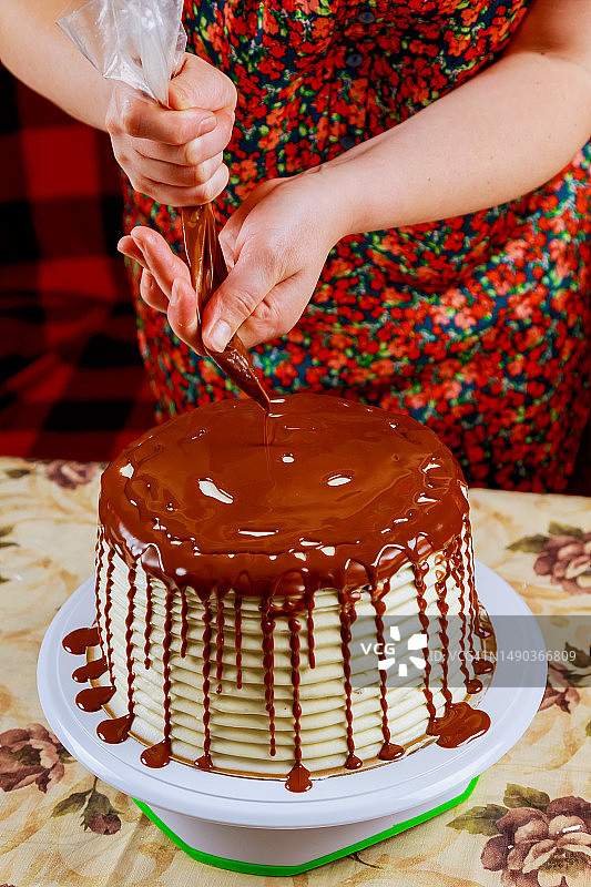 巧克力海绵蛋糕图片素材