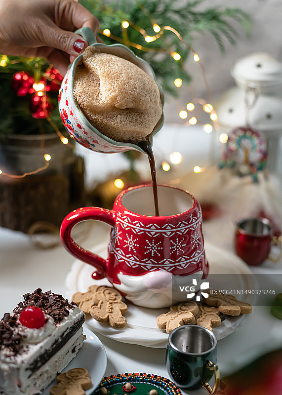 圣诞咖啡时光图片素材