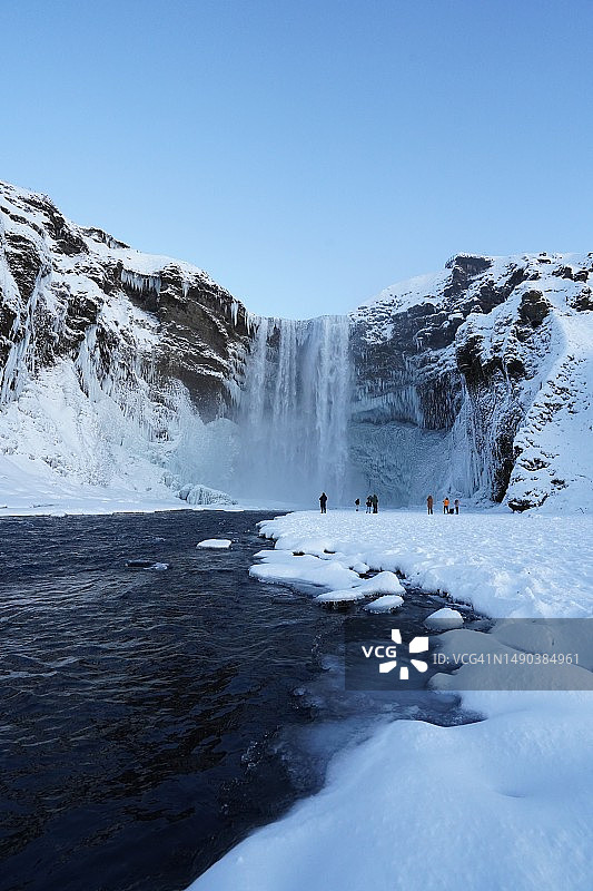 冰岛斯科加瀑布图片素材