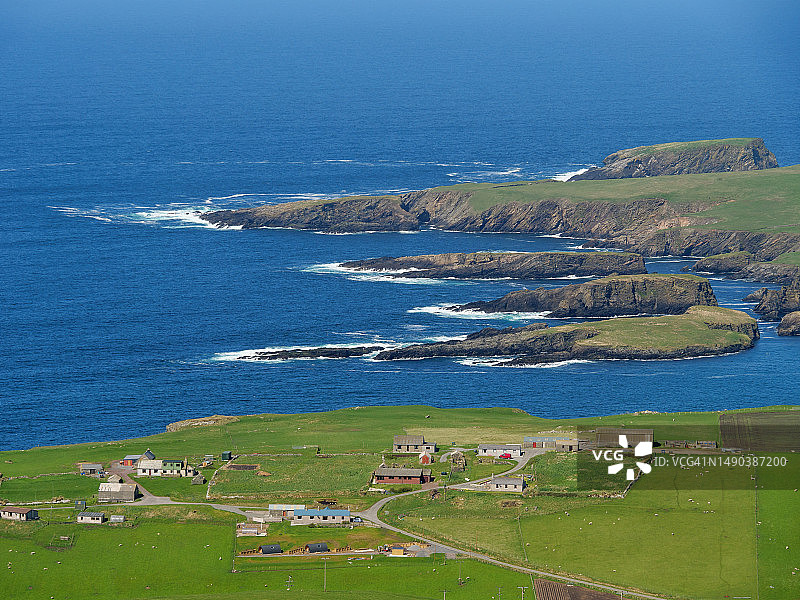 苏格兰高地，设得兰群岛勒威克风光图片素材