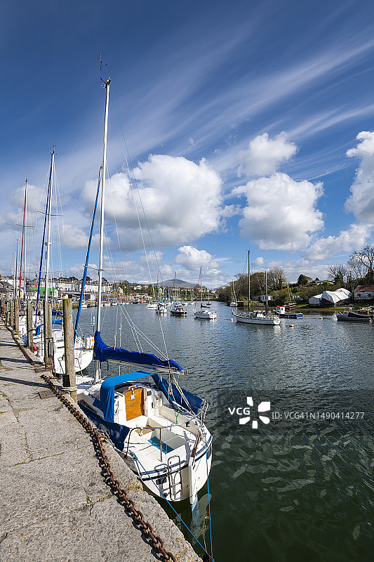 北威尔士圭内斯郡卡那封的塞翁特河图片素材
