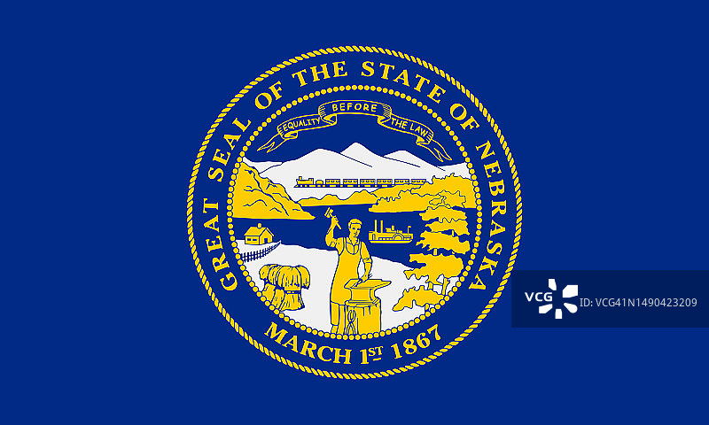 内布拉斯加州旗帜图片素材