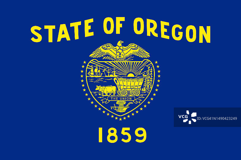 俄勒冈州旗帜图片素材