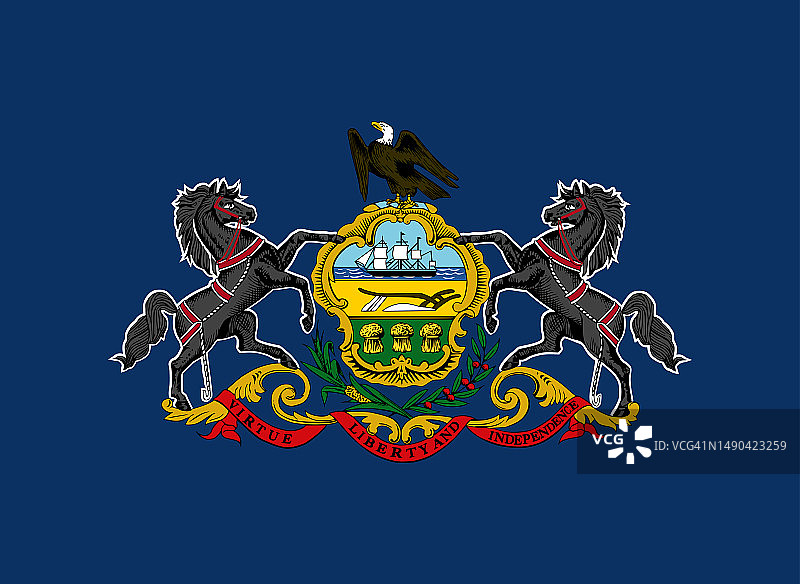 宾夕法尼亚州州旗图片素材