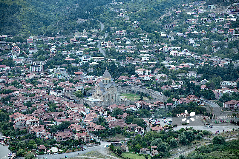 格鲁吉亚姆茨赫塔的Jvari修道院风光图片素材