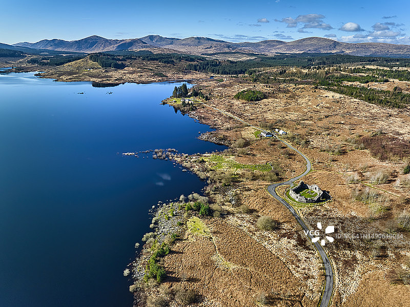 苏格兰加洛韦森林国家公园的杜恩湖图片素材