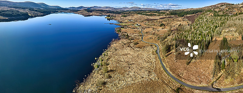 苏格兰加洛韦森林国家公园的杜恩湖图片素材