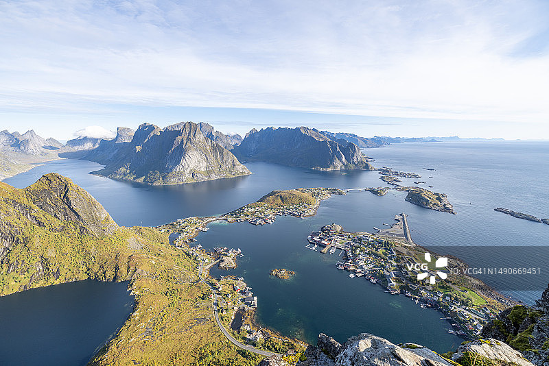挪威罗弗敦群岛俯视图图片素材