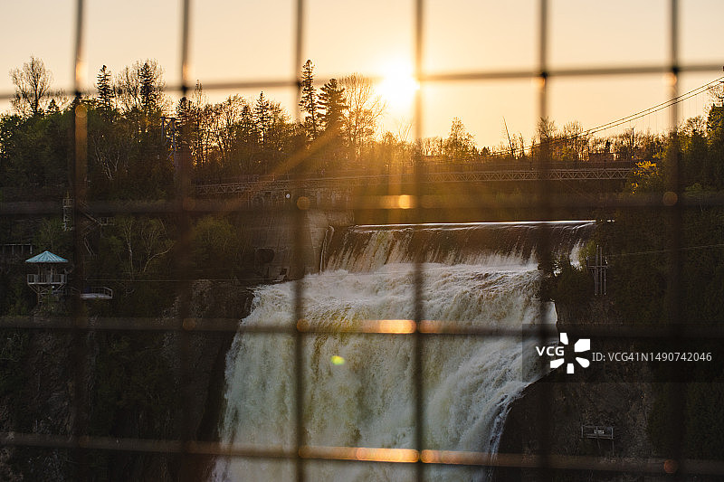 魁北克市蒙莫朗西瀑布风光图片素材