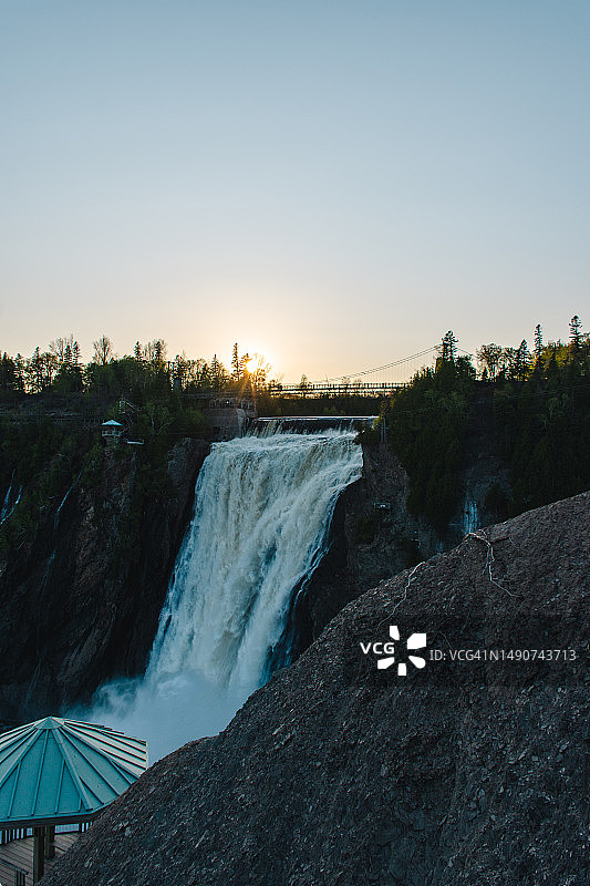 魁北克市蒙莫朗西瀑布风光图片素材