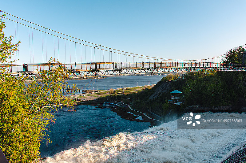 魁北克市蒙莫朗西瀑布风光图片素材