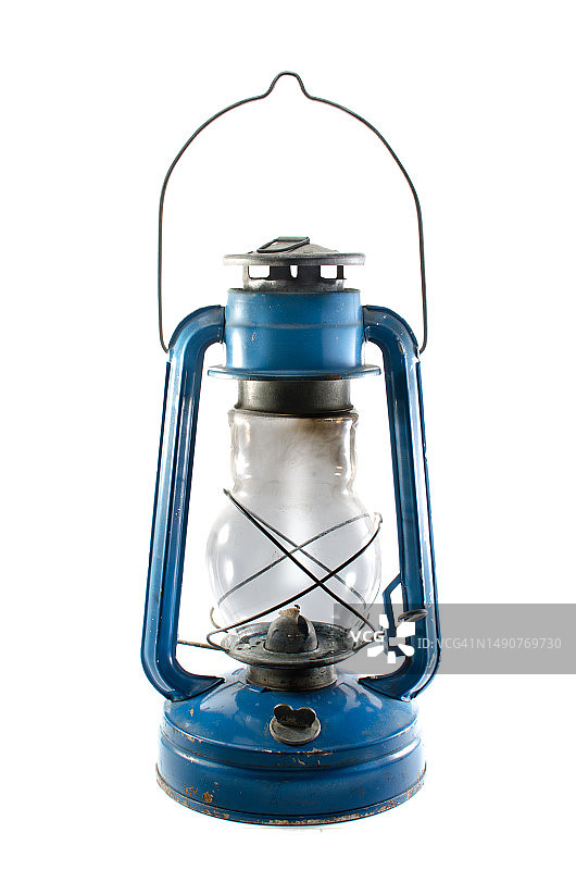 罗马尼亚白色背景上的煤油灯图片素材