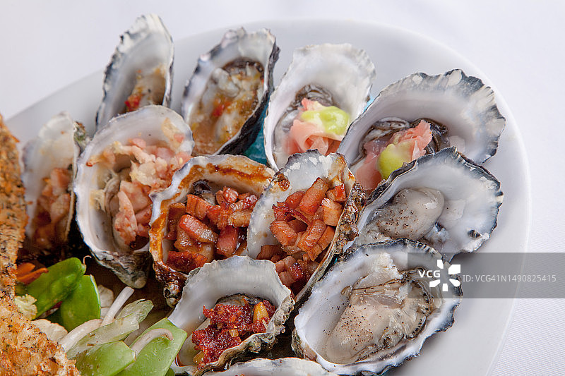 南澳大利亚的天然牡蛎和基尔帕特里克牡蛎图片素材