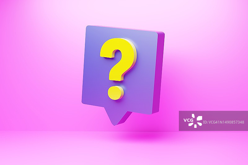 在语音云中的问答，3D渲染图片素材