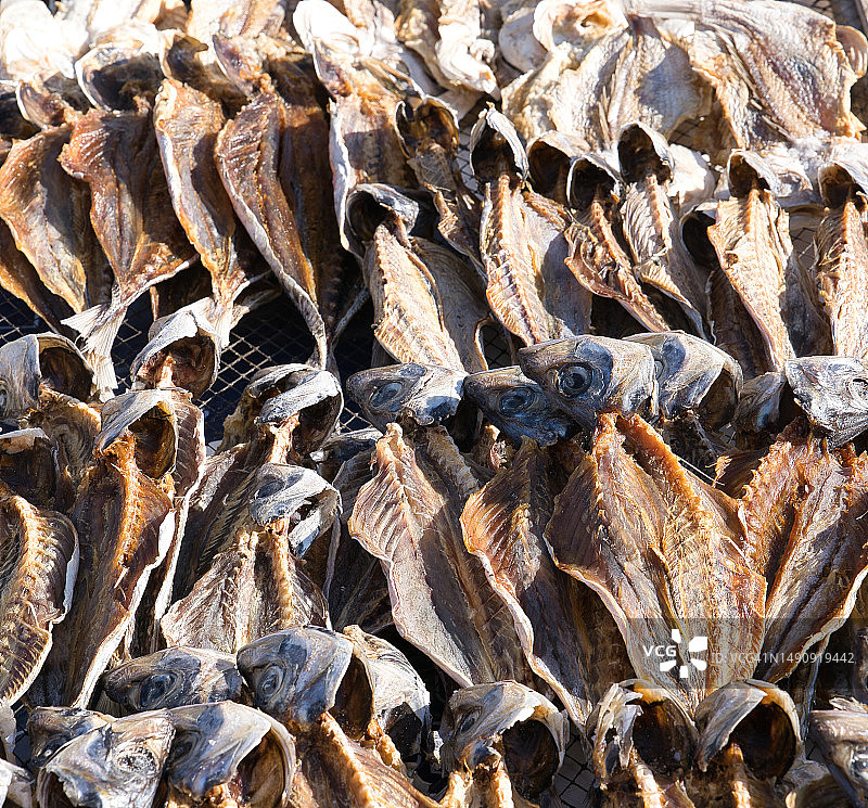 在葡萄牙纳扎雷用于干燥的鱼图片素材