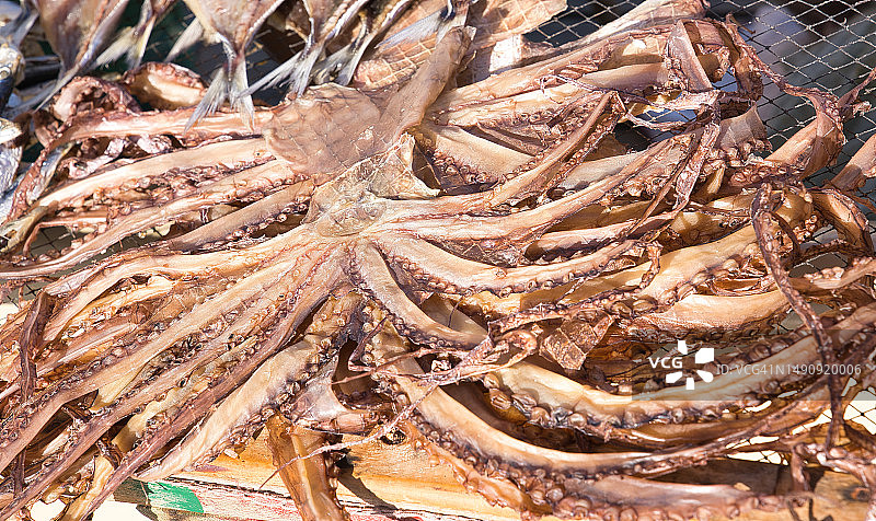 在葡萄牙纳扎雷用于干燥的鱼图片素材
