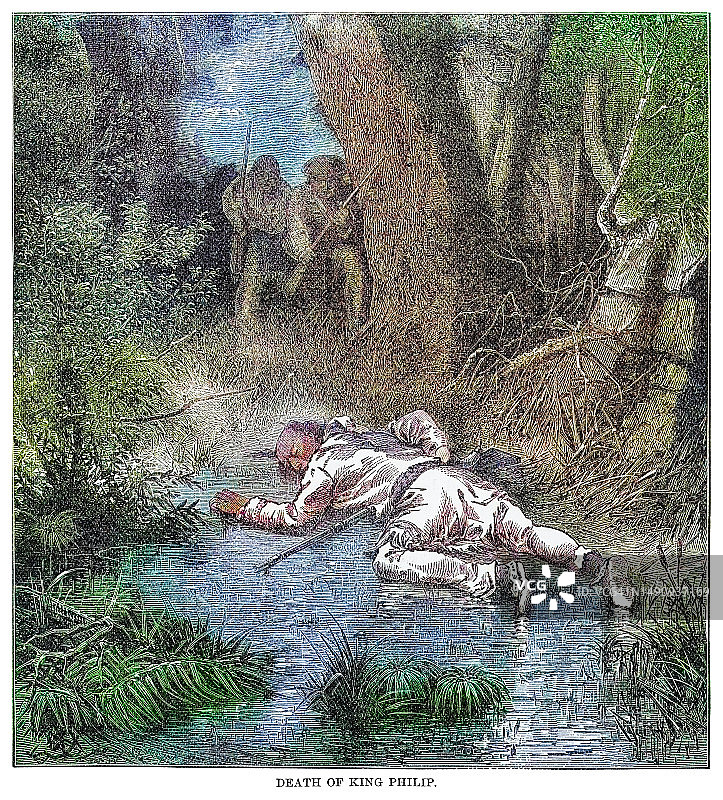 菲利普国王去世古老雕刻插图图片素材