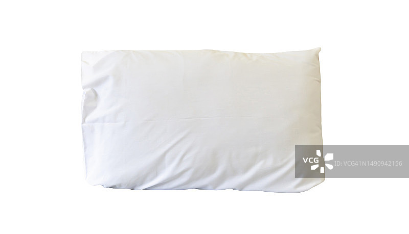 酒店房间内用过的白色枕头图片素材