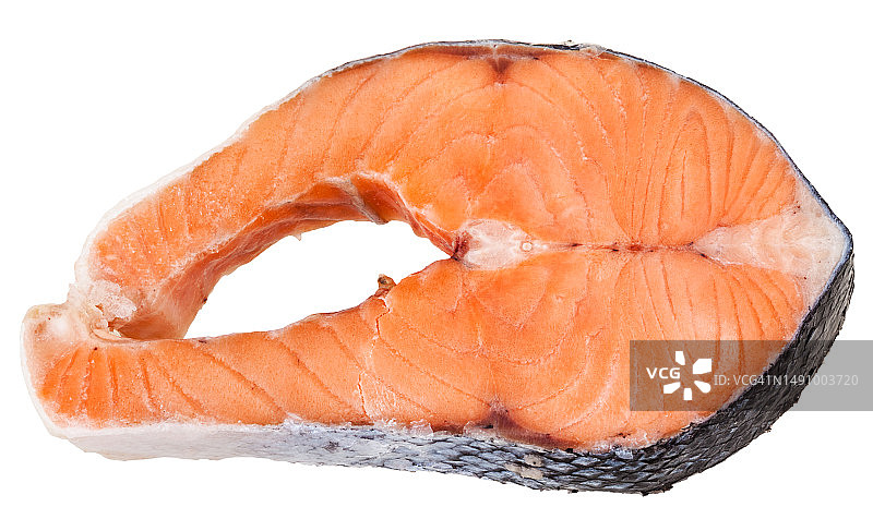冷冻生大西洋鲑鱼排图片素材