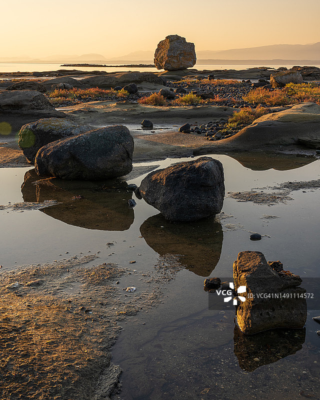 霍恩比岛苍鹭岩图片素材