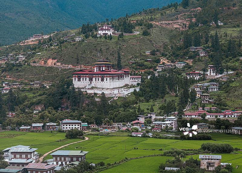 不丹帕罗山谷风光图片素材