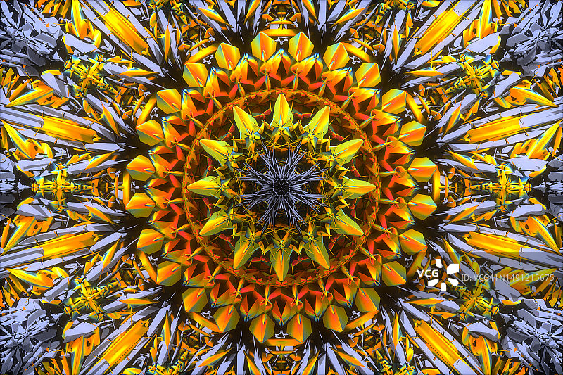 CGI迷幻万花筒马赛克图案背景照片图片素材