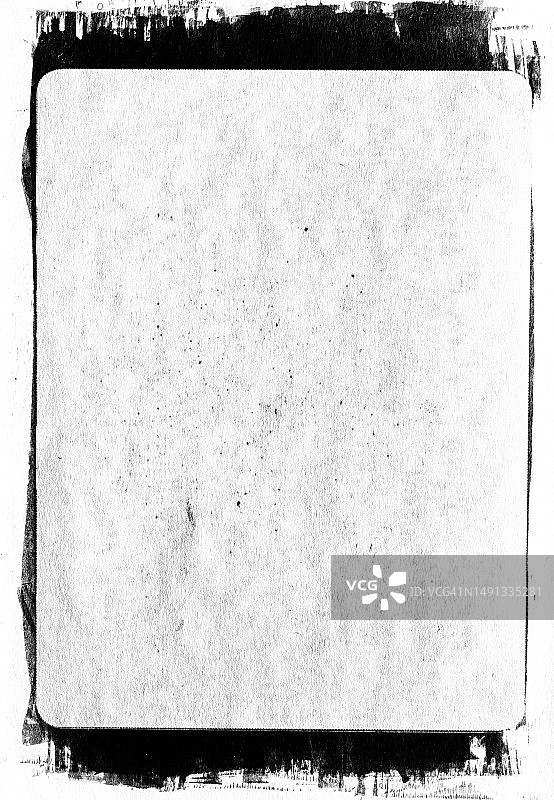 水彩纸上的手绘墨水Grunge边框图片素材