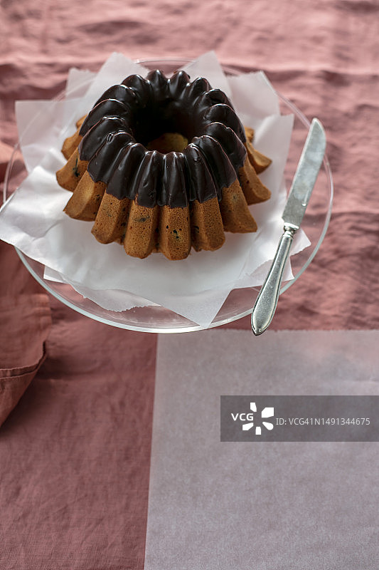 巧克力邦特蛋糕图片素材