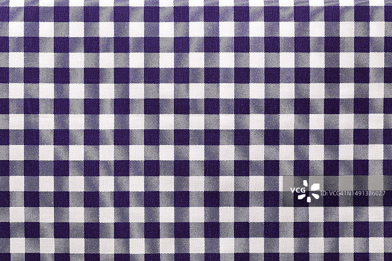 特写格纹织物的图案纹理和纺织品背景。图片素材