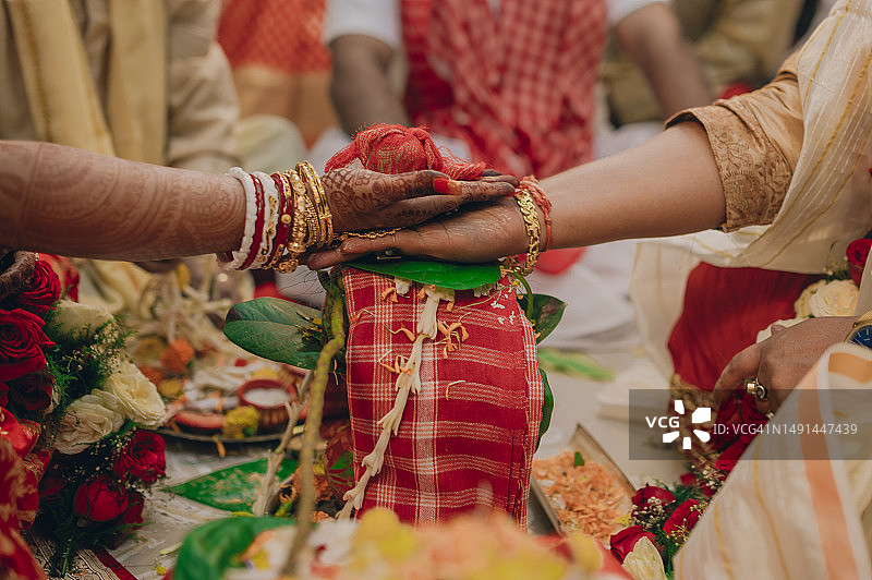 孟加拉婚礼仪式特写图片素材