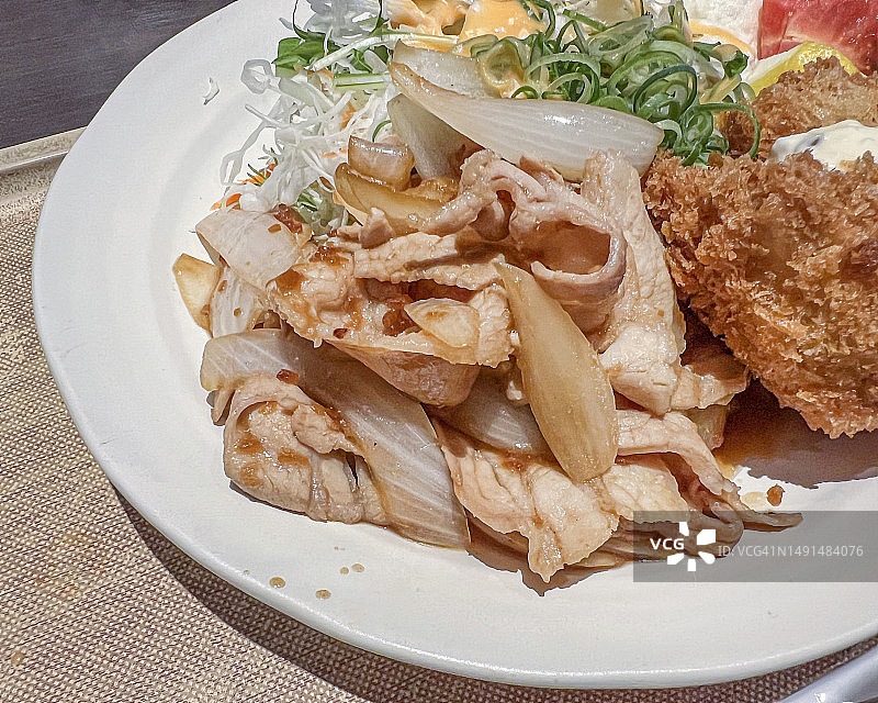 日式生姜烧猪肉图片素材