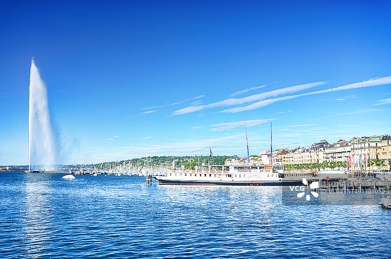 瑞士日内瓦湖图片素材