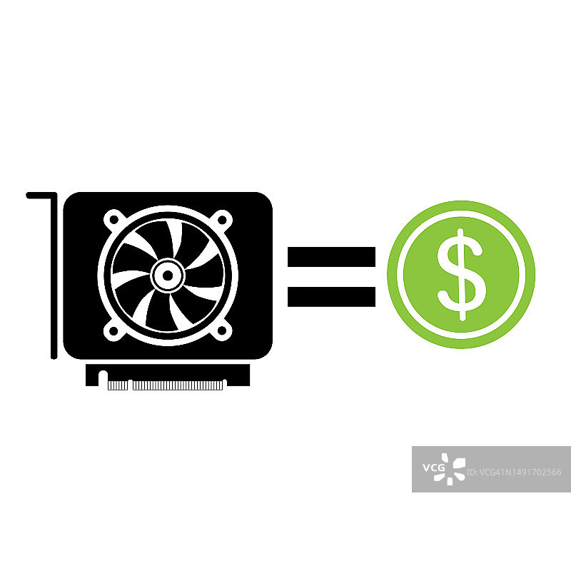 带有显卡GPU和比特币的比特币矿场概念banner图片素材