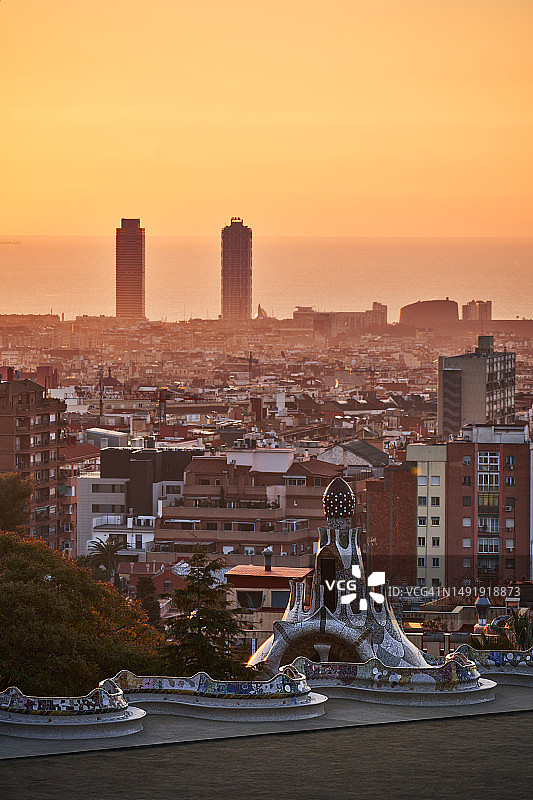 安东尼·高迪设计的古埃尔公园图片素材