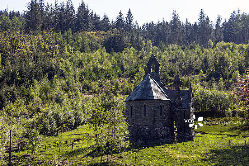 英国威尔士埃兰谷水库图片素材