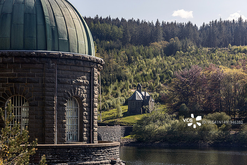 英国威尔士埃兰谷水库图片素材