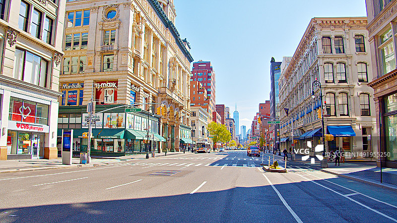 纽约曼哈顿第六大道金融区图片素材