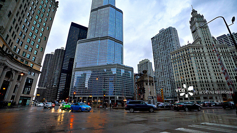 芝加哥金融区酒店交通图片素材