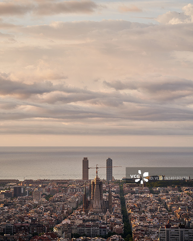 安东尼·高迪设计的圣家堂（巴塞罗那）图片素材