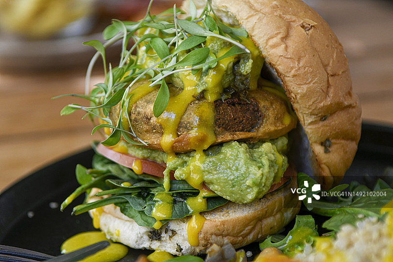 超大蔬菜汉堡图片素材