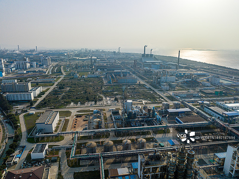 化工厂鸟瞰图图片素材