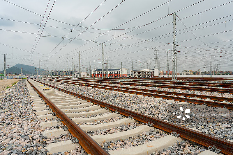 高速列车轨道图片素材