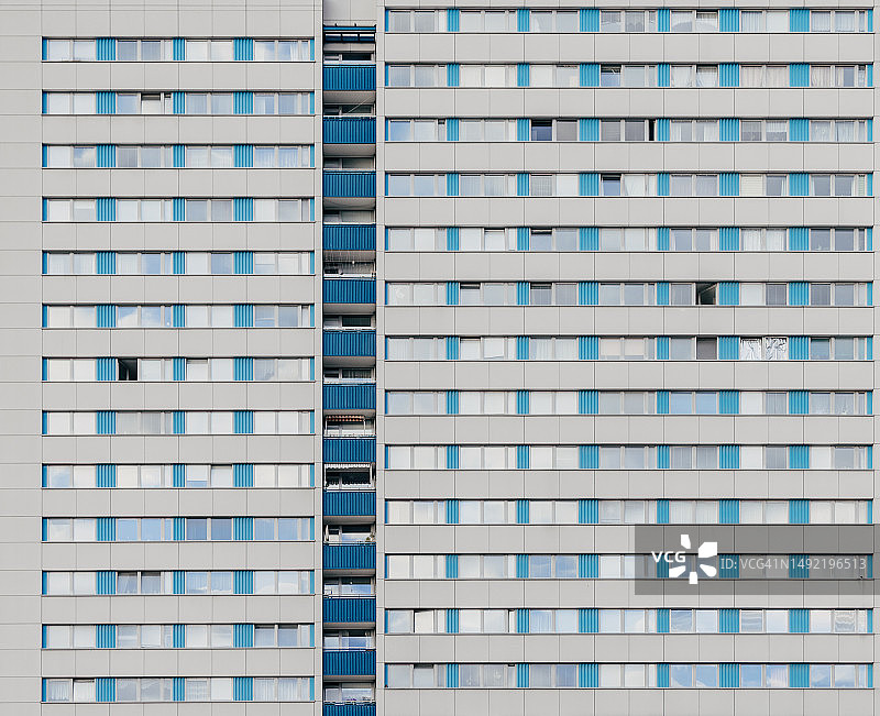 柏林城市对称板楼住宅图片素材