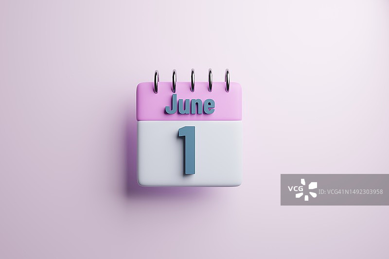 6月1日日历3D渲染图片素材