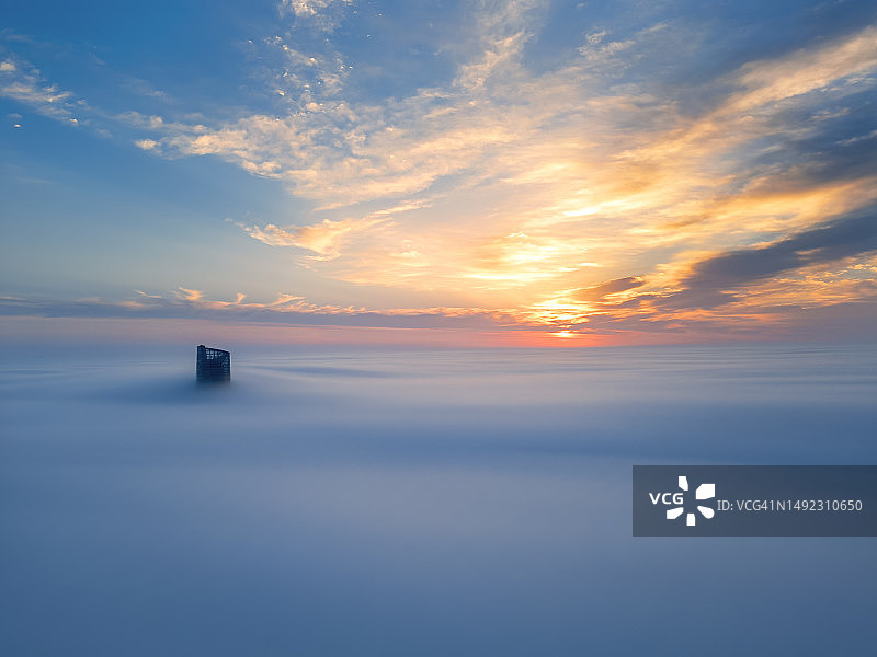 上海天空之城鸟瞰图片素材
