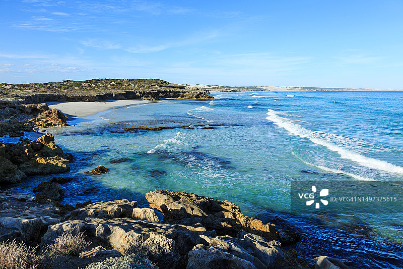 艾尔半岛斯利福德海湾海岸线，南澳大利亚图片素材
