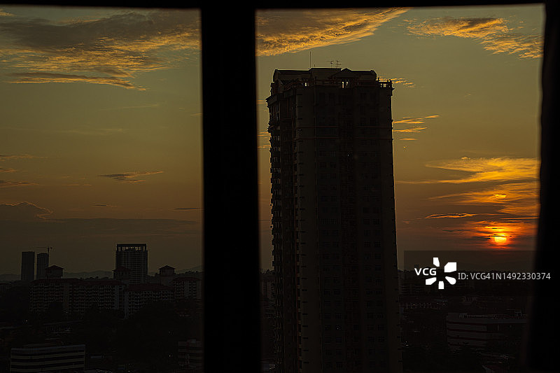 马来西亚柔佛州的日落景色图片素材